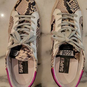 Golden Goose Superstar Sneakers -Natural Snake - Size 37